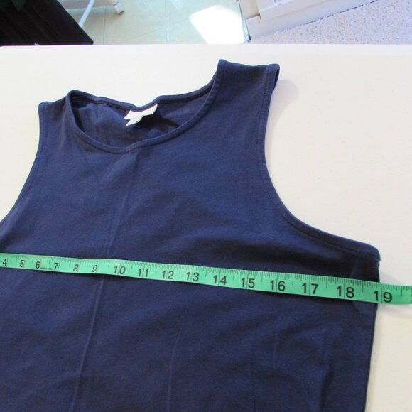 J Jill Blue Cotton Tank Top w/ Side Ties Size Small - Picture 9 of 13